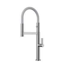 Смеситель для кухни Omoikiri Osaka-BN-WH с выдвижным изливом нержавеющая сталь/белый 4994305