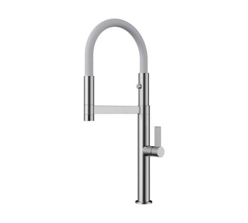 Смеситель для кухни Omoikiri Osaka-BN-WH с выдвижным изливом нержавеющая сталь/белый 4994305