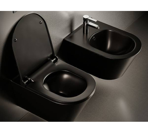 Биде подвесное Boheme Avva 35.5х53 см черный 974-B