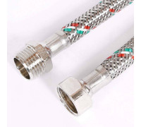 Гибкая подводка для воды Uni-Fitt 1/2 НВ 300 см нержавеющая сталь 501S2030