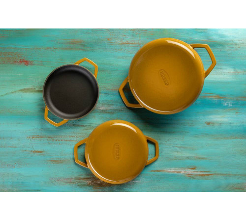 Кастрюля низкая Hascevher Esila 28 см Yellow A892528