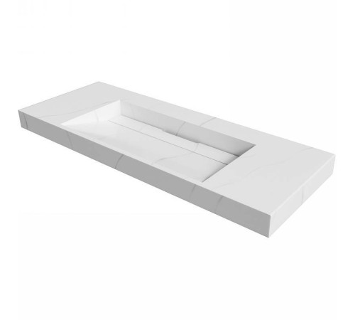 Раковина мебельная Armadi Art Flat 121х45.2х8 см прямоугольная белая 859-120-CLCT
