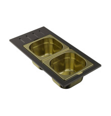 Контейнер для мойки Omoikiri DC-02-2-LG нержавеющая сталь светлое золото 4999077