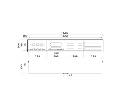 Сушка для посуды встраиваемая Omoikiri DRY-01-GM (без вставок) вороненая сталь 4999107
