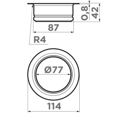 Сменная горловина для измельчителя Omoikiri Nagare Slim NA-02-AB022 античная латунь 4956688