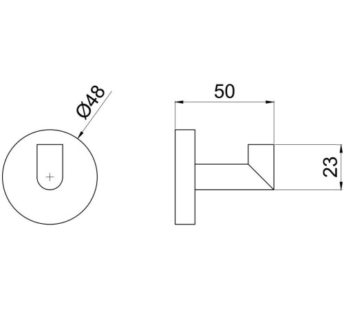 Крючок подвесной Allen Brau Priority 4.8x5x4.8 см графит браш 6.31001-MG