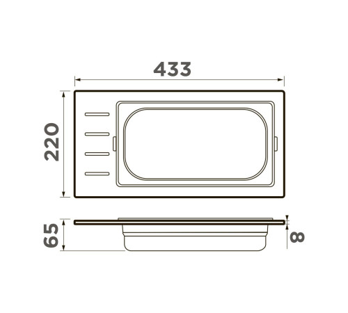 Контейнер для мойки Omoikiri DC-01-1-GB нержавеющая сталь графит 4999074