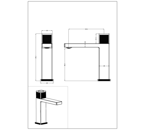 Смеситель для раковины автоматический Boheme Quad черный 159-B
