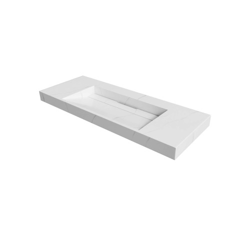Раковина мебельная Armadi Art Flat 121х45.2х8 см прямоугольная белая 859-120-CLCT