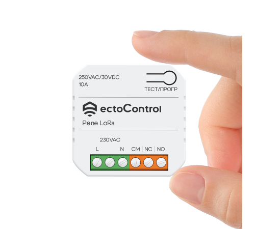 Реле беспроводное ectoControl LoRa ES-RELW-01