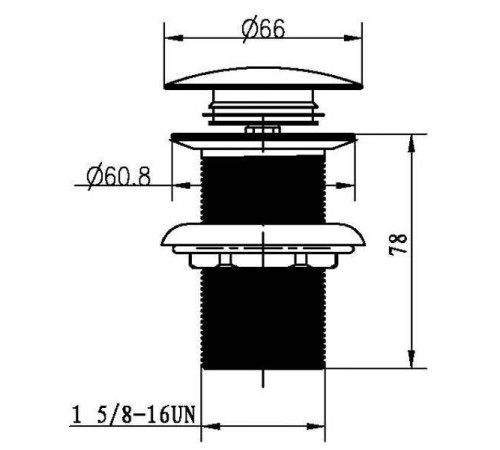 Донный клапан для раковины Boheme Brillante Клик-Клак хром 612