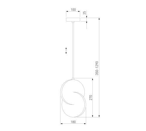 Подвесной светильник 50225/1 LED хром
