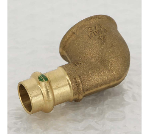 Угол 90° пресс-В бронзовый Viega Sanpress 15х3/4 314385