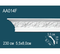 Карниз потолочный Perfect AA014F полиуретановый гибкий с орнаментом 80x55x2400 мм AA014F