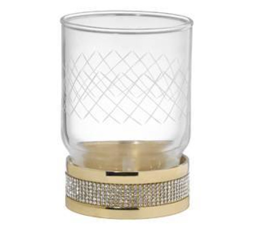 Стакан для зубных щеток настольный Boheme Royal Cristal золото 10931-G