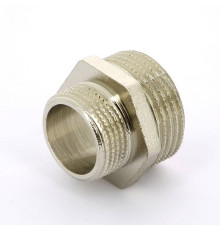 Ниппель резьбовой переходной Tiemme 1 x 3/4 НН никелированный 1500157