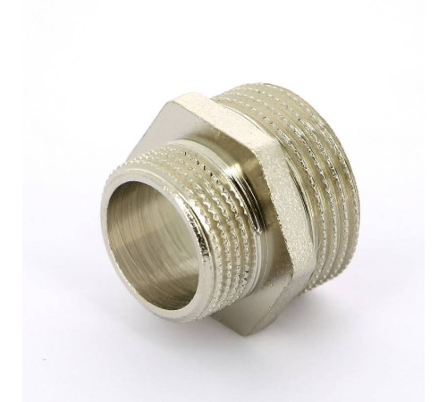 Ниппель резьбовой переходной Tiemme 1 x 3/4 НН никелированный 1500157