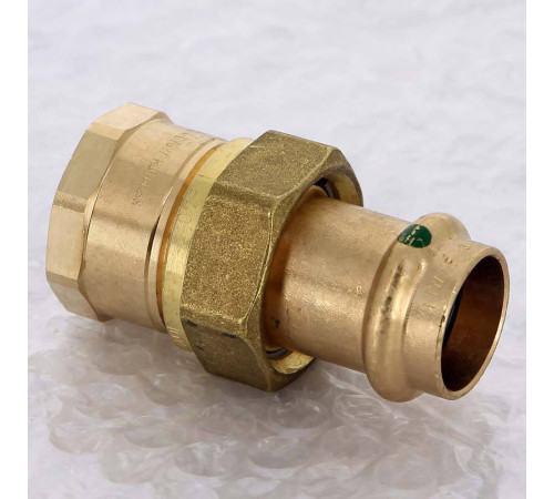 Муфта разъёмная пресс Viega Sanpress бронза 22x3/4 ВР 125318