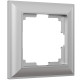 Рамка из поликарбоната на 1 пост Fiore серебряный W0012206