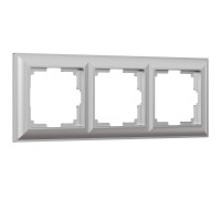Рамка из поликарбоната на 3 поста Fiore серебряный W0032206