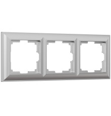 Рамка из поликарбоната на 3 поста Fiore серебряный W0032206