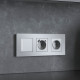 Рамка из поликарбоната на 3 поста Slab серебро софт W0032965