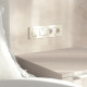 Рамка из поликарбоната на 4 поста Split айвори/белый, soft-touch W0043066