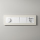 Рамка из поликарбоната на 4 поста Split айвори/белый, soft-touch W0043066