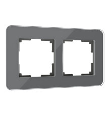 Рамка из стекла на 2 поста Elite графит W0022440