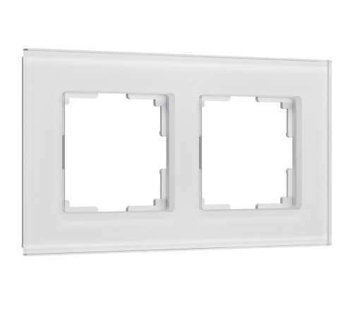 Рамка из стекла на 2 поста Senso белый soft-touch W0023101