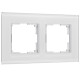 Рамка из стекла на 2 поста Senso белый soft-touch W0023101