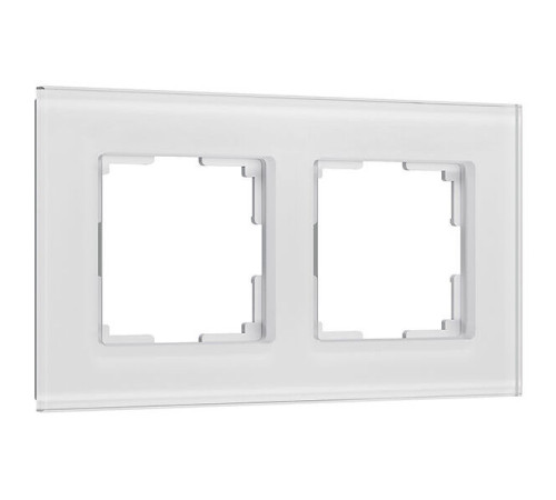 Рамка из стекла на 2 поста Senso белый soft-touch W0023101