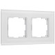 Рамка из стекла на 2 поста Senso белый soft-touch W0023101