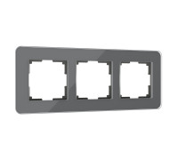 Рамка из стекла на 3 поста Elite графит W0032440