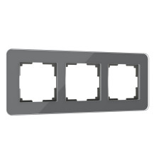 Рамка из стекла на 3 поста Elite графит W0032440