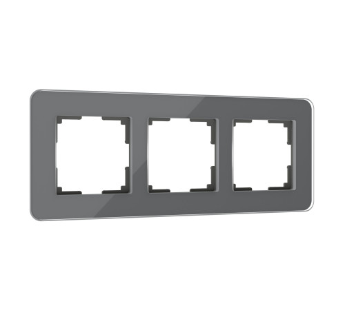 Рамка из стекла на 3 поста Elite графит W0032440
