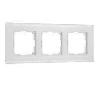Рамка из стекла на 3 поста Senso белый soft-touch W0033101