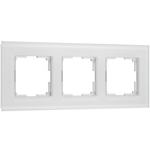 Рамка из стекла на 3 поста Senso белый soft-touch W0033101