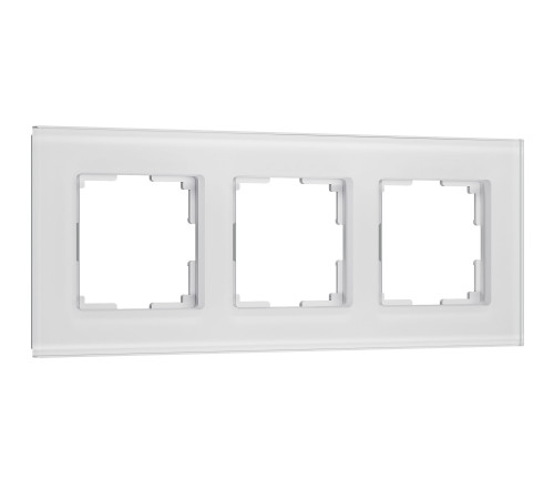 Рамка из стекла на 3 поста Senso белый soft-touch W0033101