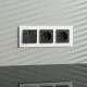Рамка из стекла на 3 поста Senso белый soft-touch W0033101