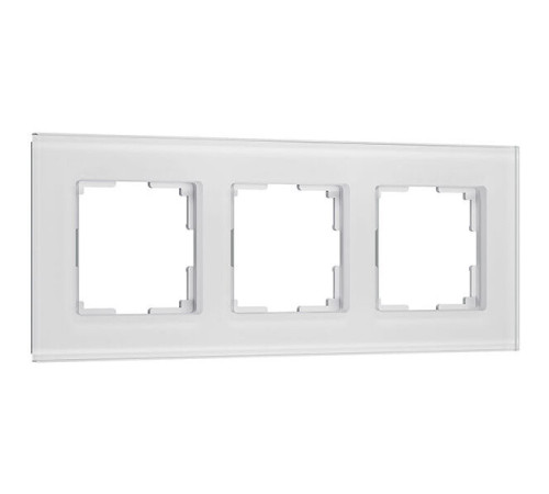 Рамка из стекла на 3 поста Senso белый soft-touch W0033101