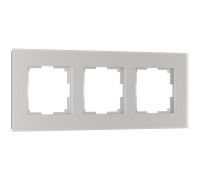 Рамка из стекла на 3 поста Senso дымчатый soft-touch W0033117