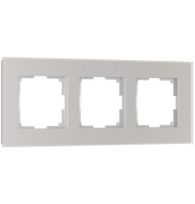 Рамка из стекла на 3 поста Senso дымчатый soft-touch W0033117