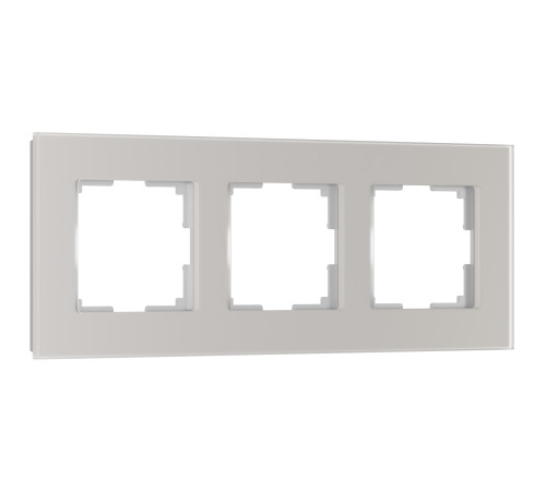 Рамка из стекла на 3 поста Senso дымчатый soft-touch W0033117