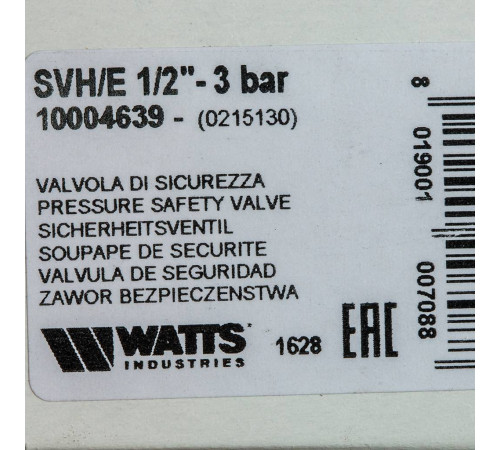 Предохранительный клапан Watts SVH 30-1/2 3 бар 10004639