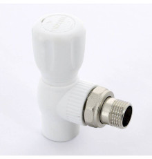 Кран радиаторный угловой Pro Aqua 25x3/4 полипропиленовый с разъемным соединением PA42110