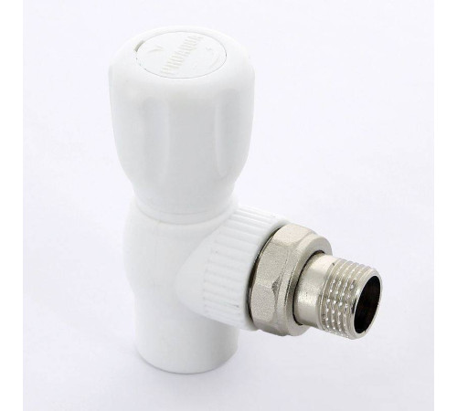 Кран радиаторный угловой Pro Aqua 25x3/4 полипропиленовый с разъемным соединением PA42110