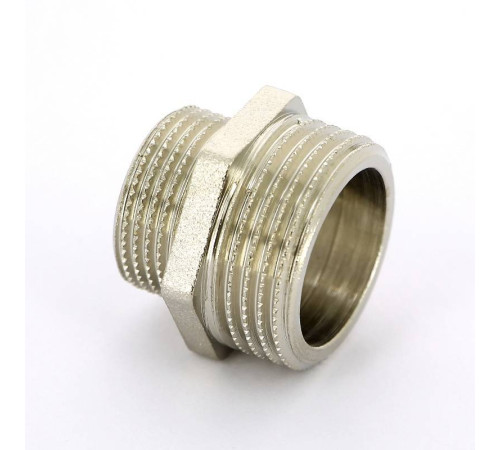 Ниппель резьбовой переходной Tiemme 1 x 3/4 НН никелированный 1500157