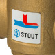 Клапан термостатический смесительный STOUT SVM-0030 G 1 1/4 НР 55 °C SVM-0030-325504
