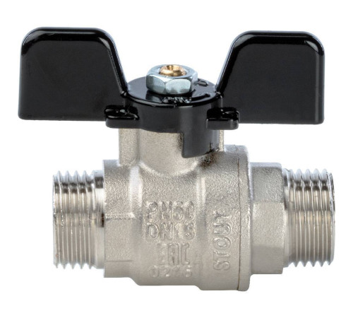 Кран шаровой STOUT полнопроходной НР/НР ручка бабочка 1/2 SVB-0006-000015